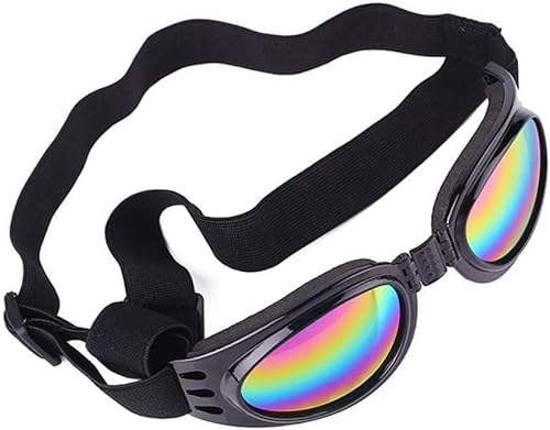 Beagle Hundesonnenbrille, polarisiert, UV-gepolstert, verstellbar, für empfindliche Augen, Sonne, Photophobie, Schwimmen, beruhigendes Training, Schwarz von Generisch