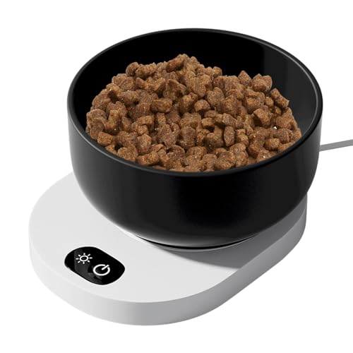 Beheizter Keramiknapf für Haustiere – Automatischer temperaturgesteuerter Hunde- und Katzennapf | Thermoisolierter Wassernapf, 35 °C beheizter Futterspender für Vögel, Hühner, Enten und Kleintiere von Generisch