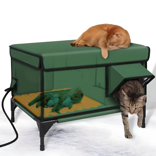 Beheiztes Katzenhaus Isoliertes & Wetterfestes Outdoor Katzenhaus für den Winter Erhöhtes Wildkatzenhaus Beheiztes Katzenhaus Isoliertes & Wetterfestes Outdoor Katzenhaus für den Winter Erhöhtes Wildkatzenhaus von Generisch
