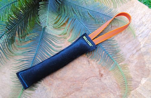 Beißwurst Leder WEICH, Schwarz 20 x 3cm, 1 Schlaufe in Orange gummiert Beißwurst Leder WEICH, Schwarz 20 x 3cm, 1 Schlaufe in Orange gummiert von Generisch