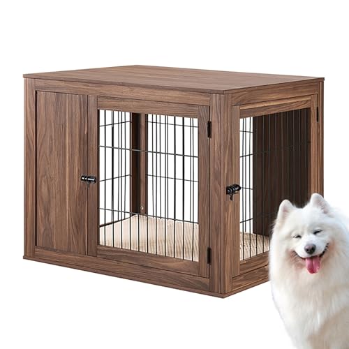 Beistelltisch für Hundekäfig aus Holz – kaufeste moderne Hundehütte für große Hunde bis zu 68 kg, Haustierhaus für drinnen & dekorative Möbel Beistelltisch für Hundekäfig aus Holz – kaufeste moderne Hundehütte für große Hunde bis zu 68 kg, Haustierhaus für drinnen & dekorative Möbel von Generisch