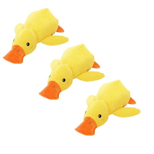 Beruhigende Ente Für Hunde, Quack Duck Hundespielzeug, Hunde Enten Mit Quaken Geräusch, Fun Dogs Interaktives HundSpielzeug, Plüsch Sound HundSpielzeug,Plüsch Kauspielzeug Für Hund (3PCS Yellow, M) Beruhigende Ente Für Hunde, Quack Duck Hundespielzeug, Hunde Enten Mit Quaken Geräusch, Fun Dogs Interaktives HundSpielzeug, Plüsch Sound HundSpielzeug,Plüsch Kauspielzeug Für Hund (3PCS Yellow, M) von Generisch