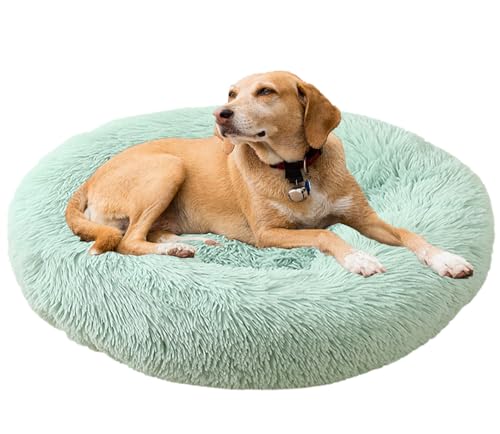 Beruhigendes Bett für Hunde und Katzen, maschinenwaschbar, Plüsch, rund, Donut-Haustierbetten für Hunde und Katzen, rutschfeste Unterseite, gemütlich, Anti-Angst Beruhigendes Bett für Hunde und Katzen, maschinenwaschbar, Plüsch, rund, Donut-Haustierbetten für Hunde und Katzen, rutschfeste Unterseite, gemütlich, Anti-Angst von Generisch