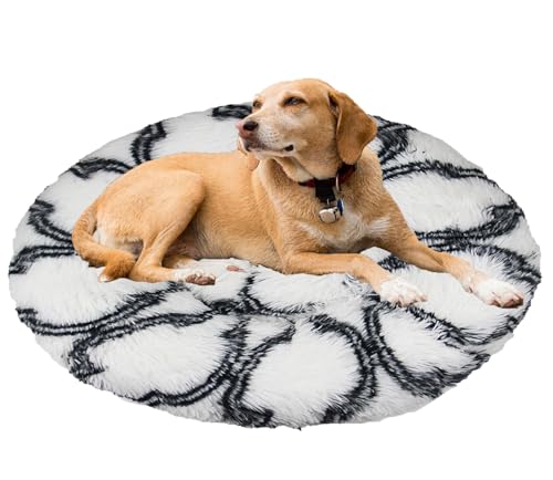 Beruhigendes Bett für Hunde und Katzen, maschinenwaschbar, Plüsch, rund, Donut-Haustierbetten für Hunde und Katzen, rutschfeste Unterseite, gemütlich, Anti-Angst Beruhigendes Bett für Hunde und Katzen, maschinenwaschbar, Plüsch, rund, Donut-Haustierbetten für Hunde und Katzen, rutschfeste Unterseite, gemütlich, Anti-Angst von Generisch