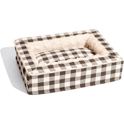 Beruhigendes Hundebett, Anti-Angst, abnehmbarer, waschbarer Bezug, strapazierfähiger, flauschiger Memory-Schaum, quadratisches Hundebett Beruhigendes Hundebett, Anti-Angst, abnehmbarer, waschbarer Bezug, strapazierfähiger, flauschiger Memory-Schaum, quadratisches Hundebett von Generisch