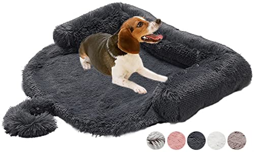 Beruhigendes Hundebett – Plüsch-Sofaschoner für Hunde, weicher Reisedeckenbezug für kleine bis große Rassen von Generisch