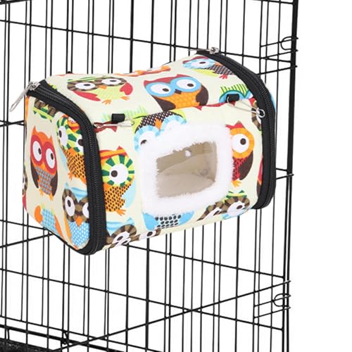 Bett für Käfig, Baumwollnest - Weiches, warmes Höhlenbett mit Cartoon-Muster für Vögel | käfig-Zubehör, Vogelversteck-Schlafbett für Wellensittiche, Sittiche, Nymphensittiche, Sittiche, Turteltauben von Generisch