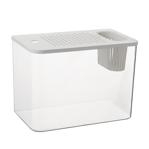 Betta Aquarium Tank,Aquarium Starter Kits, Transparente Schildkrötenbecken-Aquarium-Fischschalen, Kleine Aquarien, dekorativer kompakter Tank für die Schildkrötenzucht, kleine Fische Betta Aquarium Tank,Aquarium Starter Kits, Transparente Schildkrötenbecken-Aquarium-Fischschalen, Kleine Aquarien, dekorativer kompakter Tank für die Schildkrötenzucht, kleine Fische von Generisch