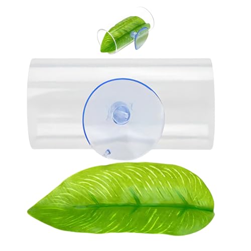 Betta Tube,Betta Acryltube, Ruherohr aus Acryl mit Blattpolster, Betta-Tank-Dekorationen, multifunktionaler Betta-Tunnel-Schwimmschlauch für Betta-Spawning-Aquarium-Dekoration von Generisch