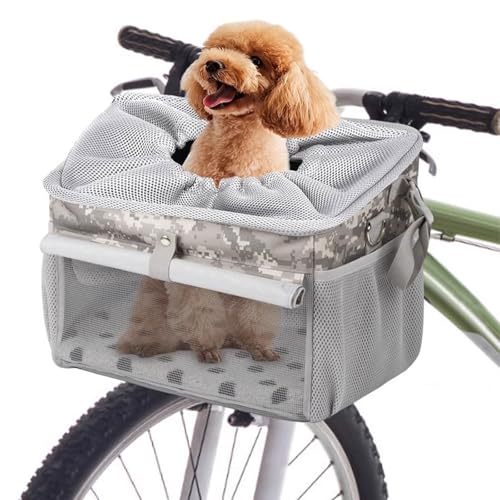 Bike Dog Carrier, Pet Basket for Bike, Folding Bike Bag, Bike Front Rack, Ventilated, Portable for Small Medium Dog Cat Bike Dog Carrier, Pet Basket for Bike, Folding Bike Bag, Bike Front Rack, Ventilated, Portable for Small Medium Dog Cat von Generisch