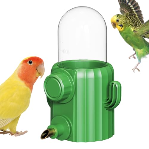 Bird Water Dispenser, Cactus Parrot Drinker, Automatic Cage Feeder, Spill-Resistant Bottle, Easy Refill Design for Cockatiels, Lovebirds, Parakeets, Canaries von Generisch