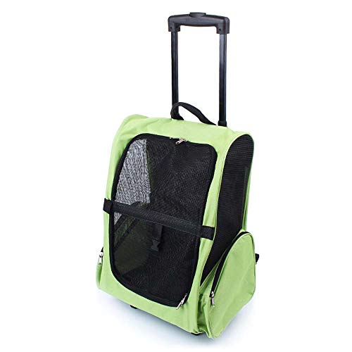 Blau Tragbarer Haustiertrolley mit Rollen & Rucksackfunktion - Leicht faltbar für Hunde/Katzen, Atmungsaktives Mesh, Oxfordstoff & Stahlrahmen, Flüsterleise Räder, 2-in-1 Transportbox Blau Tragbarer Haustiertrolley mit Rollen & Rucksackfunktion - Leicht faltbar für Hunde/Katzen, Atmungsaktives Mesh, Oxfordstoff & Stahlrahmen, Flüsterleise Räder, 2-in-1 Transportbox von Generisch