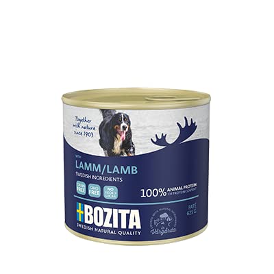 Bozita Dog Dose Paté 10x625g | gesundes Hunde Nassfutter nach traditioneller schwedischer Art | mit frischem Fleisch aus Schweden zubereitet. (Lamm) von Generisch