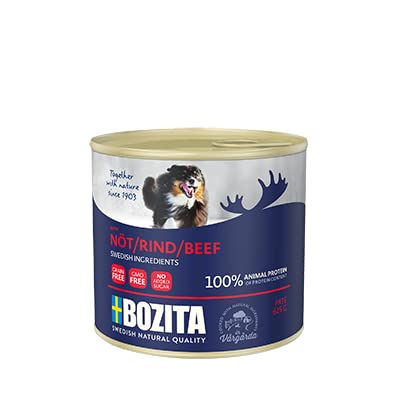 Bozita Dog Dose Paté 10x625g | gesundes Hunde Nassfutter nach traditioneller schwedischer Art | mit frischem Fleisch aus Schweden zubereitet. (Rind) von Generisch