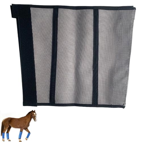 Breathable Mesh Horse Flyproof Leggings, Loose Fitting Horse Fly Leggings Breathable Set of 4, Tear Resistant Fine Mesh Leg Guards, for Adjustable and Universal (Gray) von Generisch