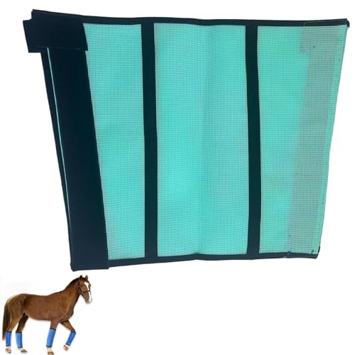 Breathable Mesh Horse Flyproof Leggings, Loose Fitting Horse Fly Leggings Breathable Set of 4, Tear Resistant Fine Mesh Leg Guards, for Adjustable and Universal (Green) von Generisch