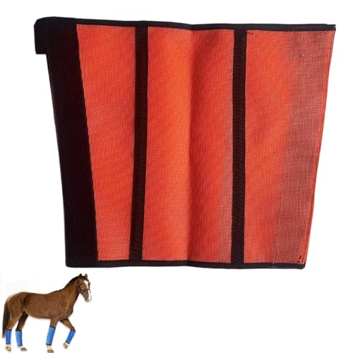 Breathable Mesh Horse Flyproof Leggings, Loose Fitting Horse Fly Leggings Breathable Set of 4, Tear Resistant Fine Mesh Leg Guards, for Adjustable and Universal (Orange) von Generisch