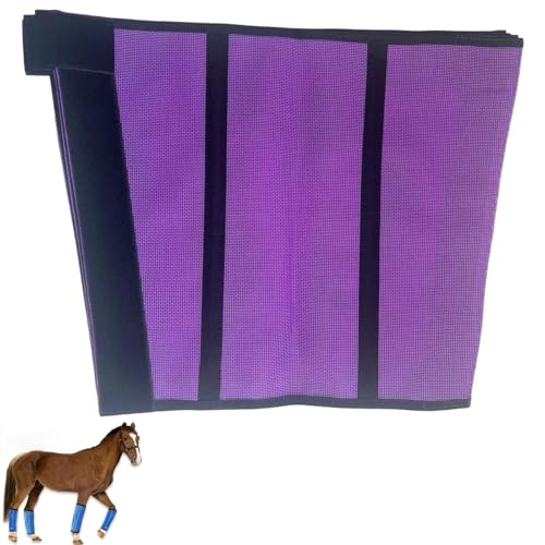 Breathable Mesh Horse Flyproof Leggings, Loose Fitting Horse Fly Leggings Breathable Set of 4, Tear Resistant Fine Mesh Leg Guards, for Adjustable and Universal (Purple) von Generisch