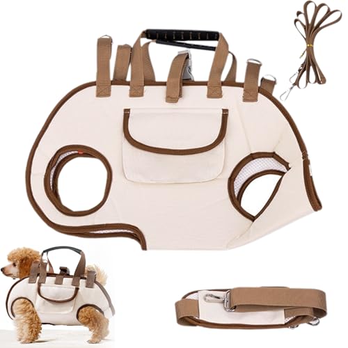 Breathable Multi-Function Pet Carrier Backpack, Adjustable Shoulder Sling for Small to Medium Dogs & Cats, Outdoor Walking with Safety Lock for Small to Medium Dogs & Cats (Beige,X-Large) von Generisch