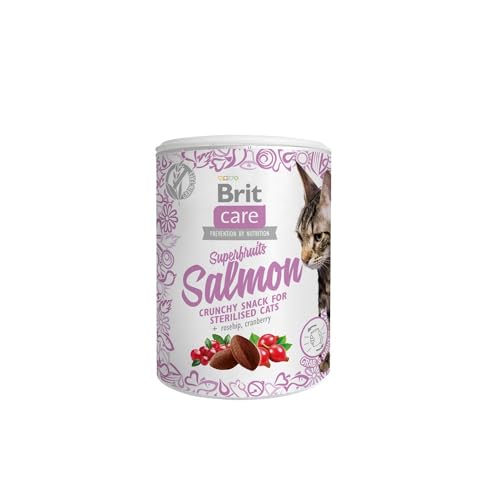 Brit Care Crunchy Snacks für Sterilisierte Katzen, Superfruit Salmon mit Preiselbeere, Nahrungsergänzung 100g Brit Care Crunchy Snacks für Sterilisierte Katzen, Superfruit Salmon mit Preiselbeere, Nahrungsergänzung 100g von Generisch