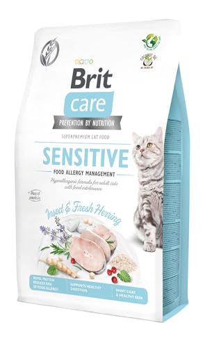Brit Care Sensitive Katzenfutter mit Frischem Hering, Hypoallergene Formel für Erwachsene Katzen mit Nahrungsmittelallergie 2Kg Brit Care Sensitive Katzenfutter mit Frischem Hering, Hypoallergene Formel für Erwachsene Katzen mit Nahrungsmittelallergie 2Kg von Generisch