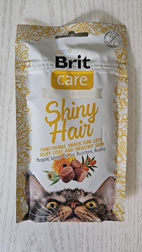 Brit Care Shiny Hair Katzensnack, Funktioneller Snack für seidiges Fell und gesunde Haut, 2x50g von Generisch