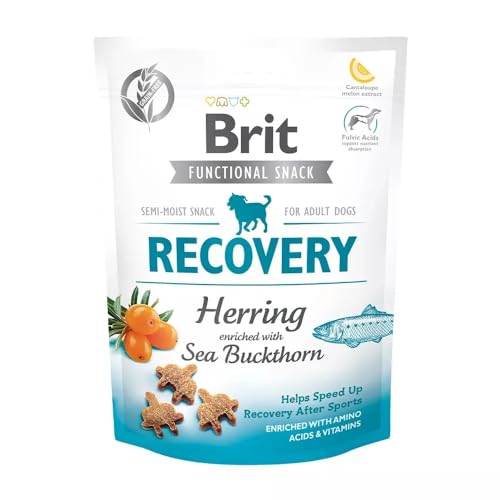 Brit Functional Snack Recovery, Halbfeuchter Hundesnack mit Hering und Sanddorn, 2x150g, Unterstützt die Erholung nach Sport von Generisch
