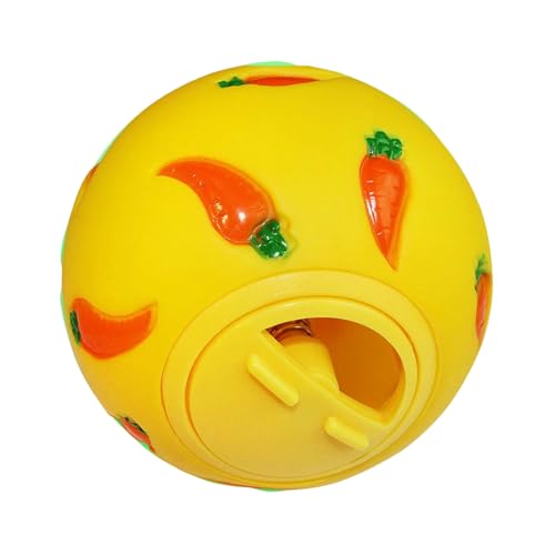 Generisch Bunny Leckerli-Ballspender – Anreicherungsspielzeug für Hunde | langsames Füttern | Futterspielzeug | Futter-Puzzle-Ball | Leckerli-Spender | Snackspender für Meerschweinchen (Yellow) von Generisch