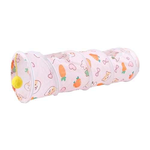 Bunny -Tunnel für Kaninchen, Tiertunnel | Innenhäuser Peekaboo Pipe - Klapper Hasentunnel tragbare Kaninchen Katzenspielzeug für Meerschweinchen -Futterkätzchen von Generisch