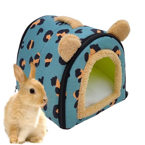 Bunny Versteck | Weiches Wärmendes Hamster Haus | Für Indoor Outdoor Spielbereich Zuhause Hamster Hausrat Bunny Versteck | Weiches Wärmendes Hamster Haus | Für Indoor Outdoor Spielbereich Zuhause Hamster Hausrat von Generisch