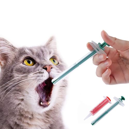 CVNRCLP 2-Pack Pet Medizin Fütterungsspritze - Wiederverwendbarer Pillenspender für Hunde, Katzen, Welpen und Kätzchen mit weicher Spitze und rundem Kopf für sichere Medikamentenverabreichung CVNRCLP 2-Pack Pet Medizin Fütterungsspritze - Wiederverwendbarer Pillenspender für Hunde, Katzen, Welpen und Kätzchen mit weicher Spitze und rundem Kopf für sichere Medikamentenverabreichung von Generisch