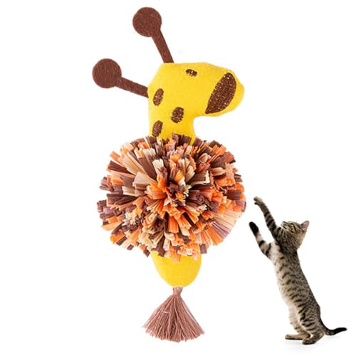 Cartoon-Plüsch, niedliche Feder, leicht, interaktives Spielzeug: lustiges Kau-Haustier-Training für Stress-Komfort-Tier von Generisch