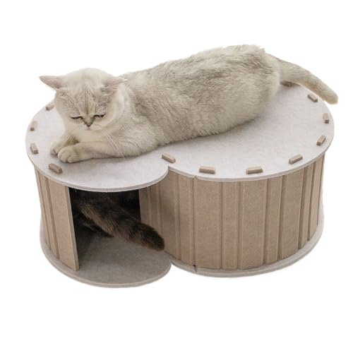 Cat Bed Tunnel und Kratzbett für Katzen und Kaninchen, abnehmbares Haus mit integriertem Kratzer, Spielplatz und bequemer Ruhebereich zu Hause Cat Bed Tunnel und Kratzbett für Katzen und Kaninchen, abnehmbares Haus mit integriertem Kratzer, Spielplatz und bequemer Ruhebereich zu Hause von Generisch