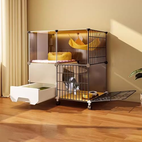 Generisch Cat Cage, Katzenkäfig mit Katzentoilette, DIY-katzenkäfig, Katzenkäfige mit Rollen Zur Erhöhung Der Höhe Um 4 cm für Haustierwelpen, Frettchen, Igel Generisch Cat Cage, Katzenkäfig mit Katzentoilette, DIY-katzenkäfig, Katzenkäfige mit Rollen Zur Erhöhung Der Höhe Um 4 cm für Haustierwelpen, Frettchen, Igel von Generisch