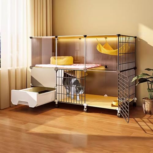 Generisch Cat Cage, Katzenkäfig mit Katzentoilette, DIY-katzenkäfig, Katzenkäfige mit Rollen Zur Erhöhung Der Höhe Um 4 cm für Haustierwelpen, Frettchen, Igel Generisch Cat Cage, Katzenkäfig mit Katzentoilette, DIY-katzenkäfig, Katzenkäfige mit Rollen Zur Erhöhung Der Höhe Um 4 cm für Haustierwelpen, Frettchen, Igel von Generisch