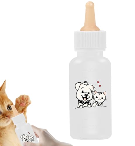 Cat Dog Feeding Bottle Set | Reusable Pet Milk Bottle | Leakproof Puppy Feeder | Comfortable | Reusable | 15x6x6cm | for Indoor Outdoor Small Animals von Generisch
