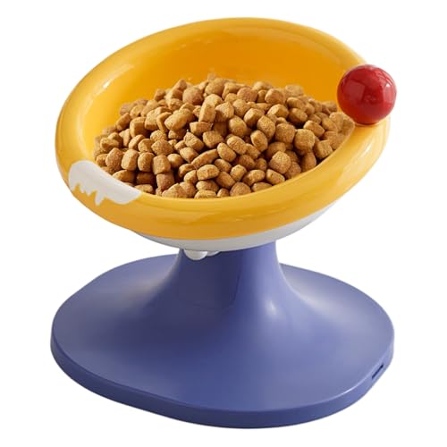 Cat Feeder, Elevated Cat Bowls, Ergonomic Feeders Stand with Adjustable Height, Deep Design Pet Dish, for Small Breed Cats, Indoor Apartment Use, Approx. 7.09x7.09x6.1 Inches von Generisch