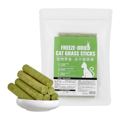 Cat Grass Snacks Teeth Cleaning Treats Freeze-Dried Cat Snacks Hairball Removal Stick Cat Chewing Snacks Flavored Cat Treats Freeze-Dried Cat Grass Snacks for Teeth Cleaning and Hairball Removal von Generisch