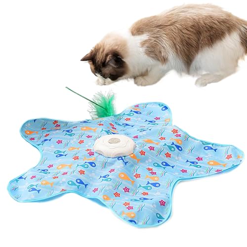 Cat Toys Interactive, Star Shaped Hunting Toy, Chew Proof Sturdy Design, 24.41x24.41x2.68 Inches, Three Speed Modes, Teething Aid, Mental Stimulation, Training and Climbing Activity for Cats von Generisch