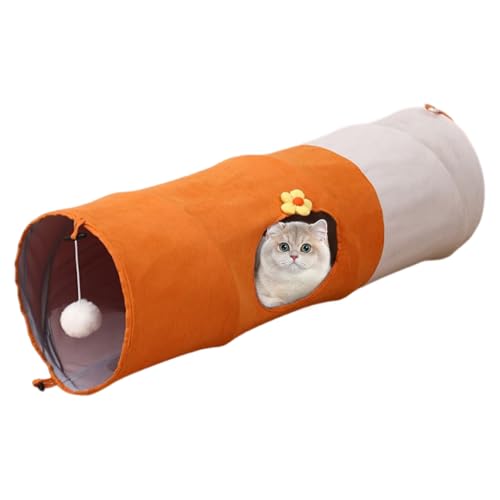 Cat Tunnel, Foldable Tunnel for Cats with Ball, Oxford Cloth, Plush Scratch-Resistant Mental Enrichment Tent, Training Tool, Living Room Exercise Equipment for Cats and Kittens, (270g, 350g0 von Generisch
