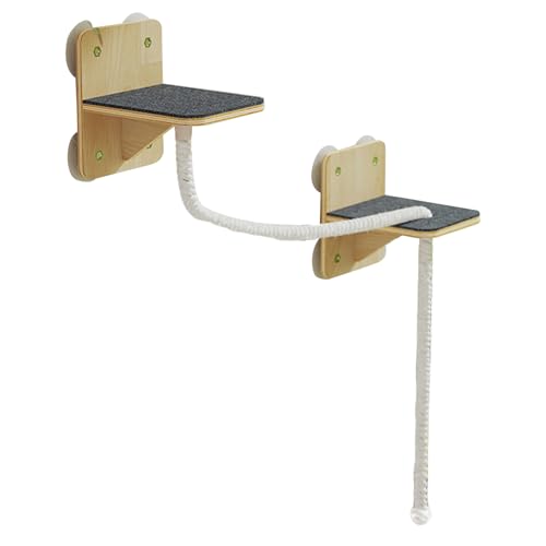 Cat Wall Shelves, Cat Climbing Furniture, Cats Scratching Post, Space-Saving Rope Tower, Natural Perch Stairs, Indoor Window Activity Area, 8.66x7.28x7.28 & 17.32x4.33x4.33 inches Cat Wall Shelves, Cat Climbing Furniture, Cats Scratching Post, Space-Saving Rope Tower, Natural Perch Stairs, Indoor Window Activity Area, 8.66x7.28x7.28 & 17.32x4.33x4.33 inches von Generisch