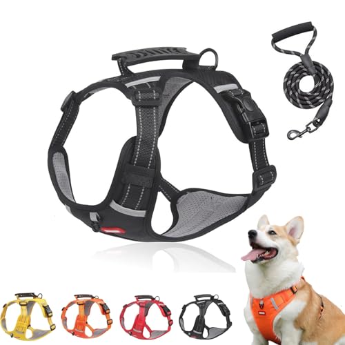 Chewie Cozy Harness, Getchewie Dog Harness, Reflective Adjustable Comfortable Pet Chest, Get Chewie No Pull Breathable Dog Harness for Small Medium Large Dogs (Black,XS) von Generisch