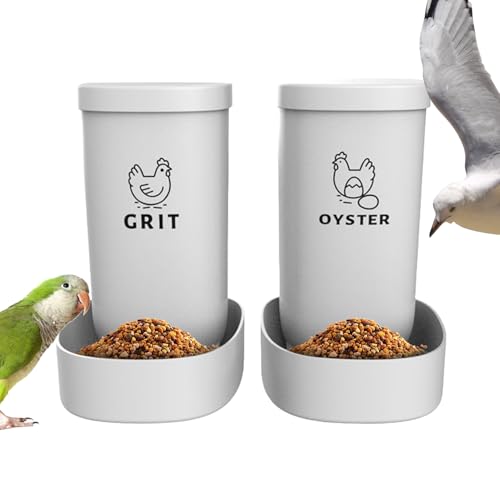 Chicken Feeder -Oyster Shell for Grit Dispenser, Spill Proof Design with Poultry Feeding, Hanging Box for Chickens Ducks Turkeys Bunnies and Cats, Wall or Fence Mount Farm Use 4.72 Inches von Generisch