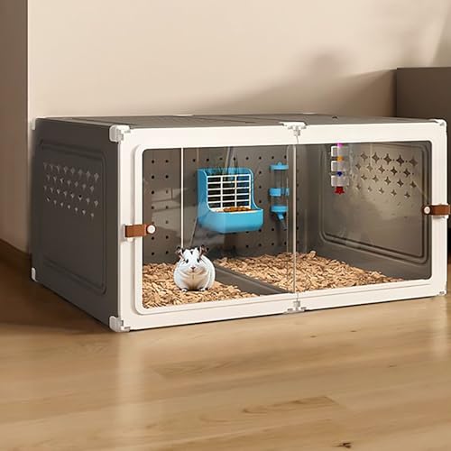 Chinchilla-Käfig, transparent, Eichhörnchen-Villa, extra großer belüfteter Lebensraum (70 x 45 x 70 cm) für Spaß und Komfort von Generisch