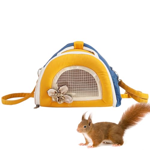 Chinchilla Reisetasche, kleine Haustiertasche, atmungsaktives Netzgewebe, kompakte Tier-Tragetasche, geeignet für Meerschweinchen, Hamster, kleine Vögel, Kaninchen, bietet einfache Tragbarkeit und Chinchilla Reisetasche, kleine Haustiertasche, atmungsaktives Netzgewebe, kompakte Tier-Tragetasche, geeignet für Meerschweinchen, Hamster, kleine Vögel, Kaninchen, bietet einfache Tragbarkeit und von Generisch