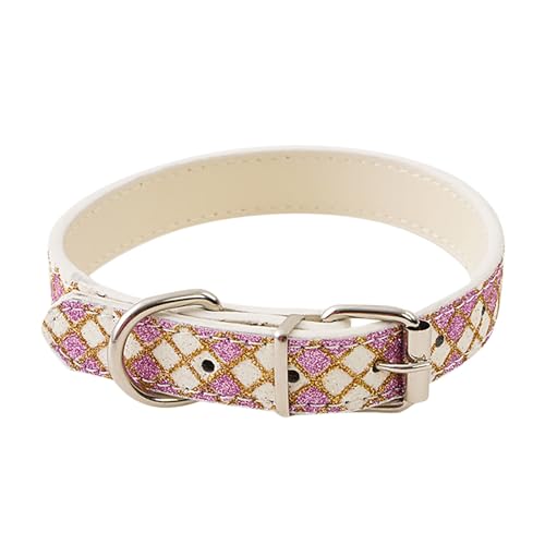 Choker Schwarz Katzenhalsband, Haustierhalsband, Ring, reflektierendes Katzen-Instagram-Windleder, Kariertes Hundehalsband Hundehalsband Biothane (A, M) von Generisch