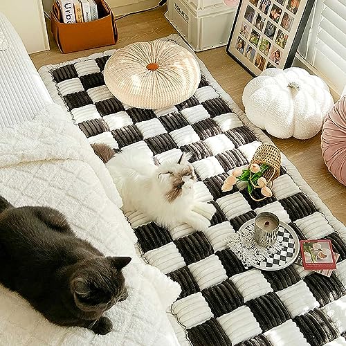 Cremefarbene karierte Haustiermatte Bettdecke, wasserdichte Baumwolldecke für Hunde, große quadratische Couchbezug, weicher Bodenbezug für Haustiere, neues schickes Design Cremefarbene karierte Haustiermatte Bettdecke, wasserdichte Baumwolldecke für Hunde, große quadratische Couchbezug, weicher Bodenbezug für Haustiere, neues schickes Design von Generisch
