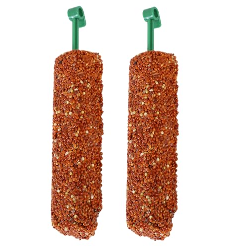 Crunch-Stick für Papageien - Food Sticks | Birds Parkeet Treats Sticks | 2 Stück Snacks für Vögel | Training von Lebensmittelbelohnungen beim von Futternacks für Myna Parrocchet von Generisch