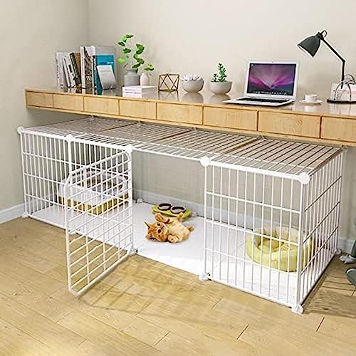 DIY Metall Haustier Laufstall Gehege - Stabiler & geräumiger Indoor-Käfig für Katzen, Kaninchen, Igel und Meerschweinchen von Generisch