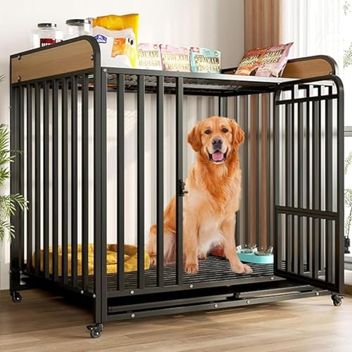 Dekorative Haustierbox mit Beistelltisch und Regal, stilvolle Möbel für Hunde, praktische Aufbewahrungslösung, stabiles Vierkantrohr-Design, ideal für den Innenbereich Dekorative Haustierbox mit Beistelltisch und Regal, stilvolle Möbel für Hunde, praktische Aufbewahrungslösung, stabiles Vierkantrohr-Design, ideal für den Innenbereich von Generisch